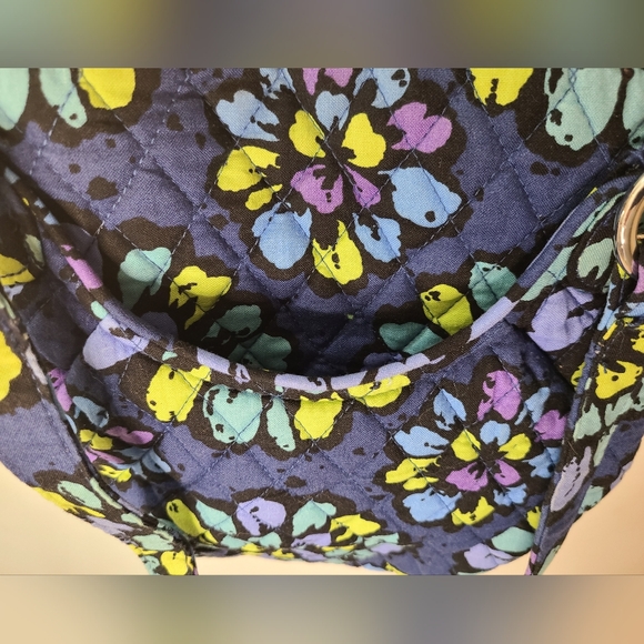 Vera Bradley GLENNA Tote Bag in RETIRED Blue Indigo Pop Print - Picture 5 of 16